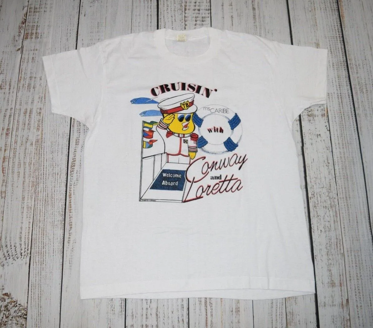 CRUISIN' WITH CONWAY TWITTY & LORETTA LYNN 1988 T-SHIRT