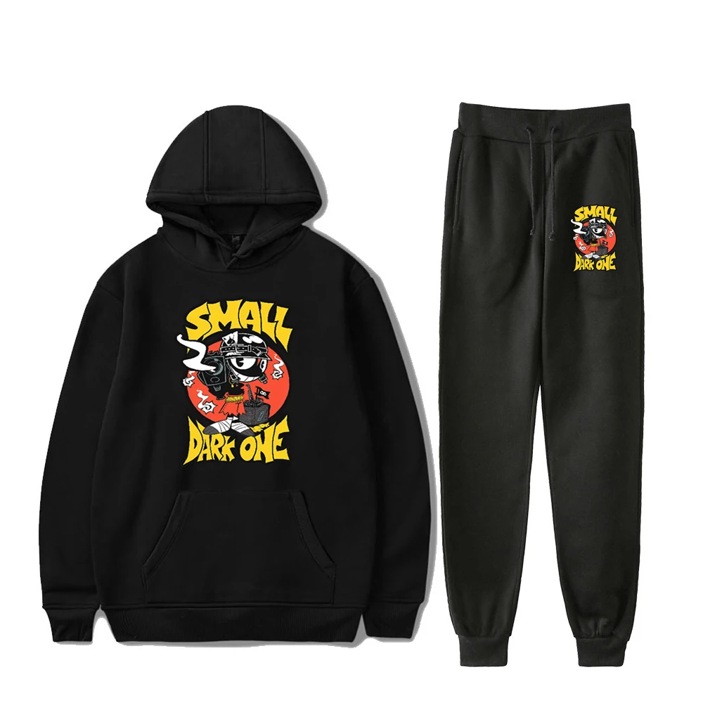 Lil Darkie Gunsmoke Hoodie Jogger Pants Two Piece Set Sweatshirts+Sweatpants 2024 Tour Merch Women Men's Set