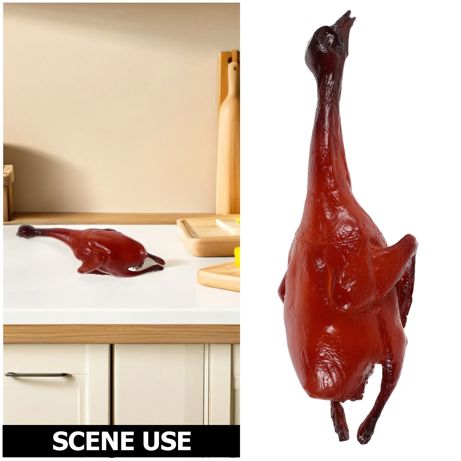 Simulated Roast Pigeon Fake Decor Realistic Hanging Display for Restaurant Window Showcase Photography Exhibition Prop