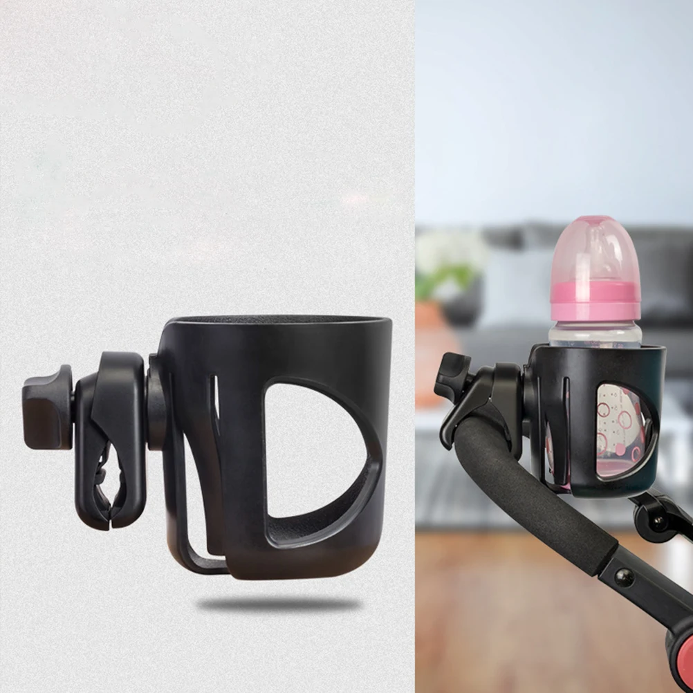 Universal Baby Stroller Cup Holder 360 Degree Adjustable Rotation ABS Plastic for Bicycle Mountain Bike Wheelchair Bottle Holder