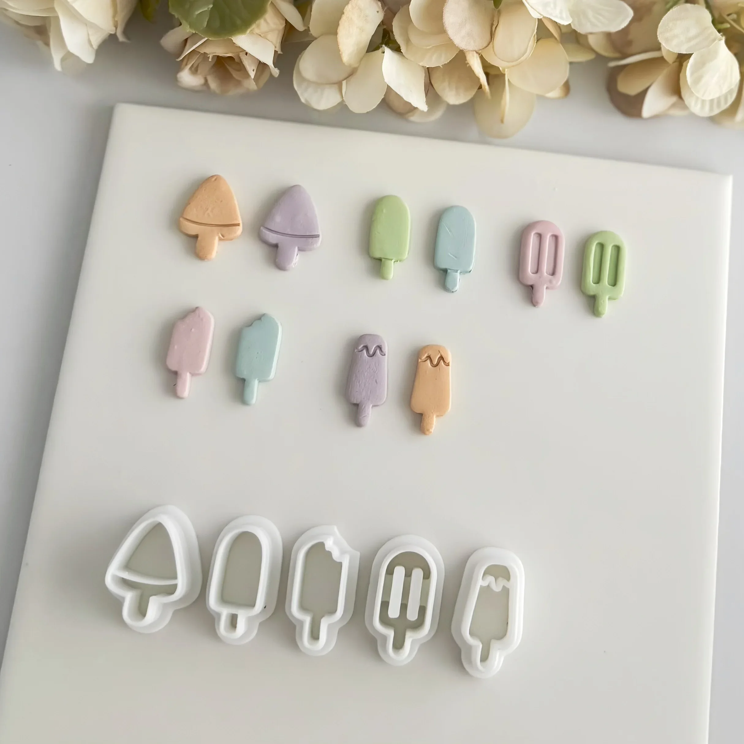 Cold Popsicle Ice Cream Polymer Clay Cutter  Clay Tool Diy Earring Pendant Jewelry Molding Cutting Mold  Ceramic Tool