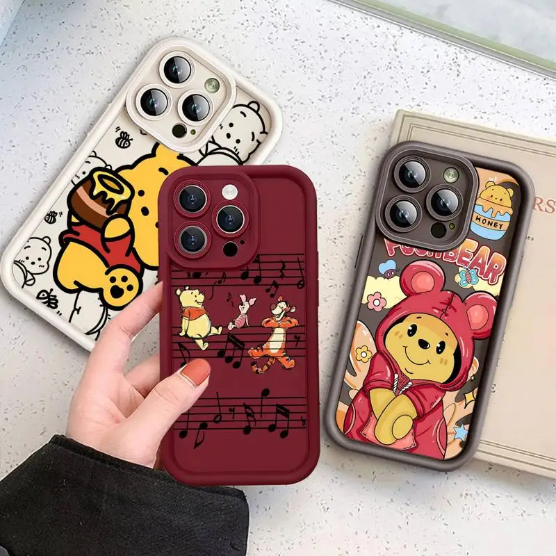 Funda de teléfono de Disney Winnie The Pooh, carcasa suave para Vivo Y02, Y03, Y12S, Y15S, Y93, Y16, 17, Y19, Y21, Y22S, Y30, Y35, Y36, Y50, Y67, 4G, 5G