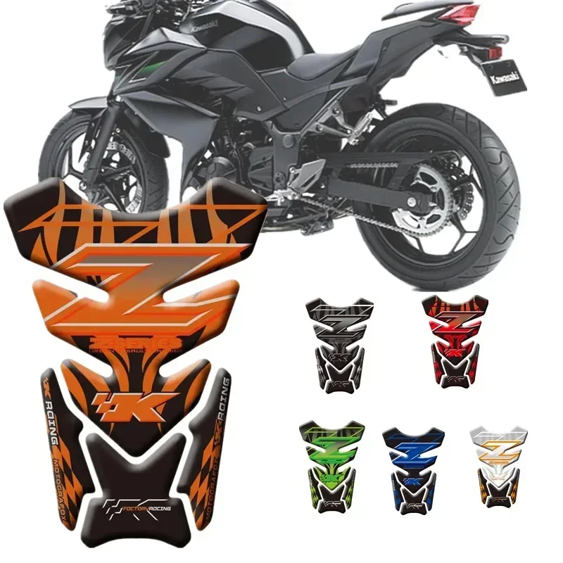 For KAWASAKI  Motorcycle Motor Tank Pad Protector 3D Gel Sticker Decal - 4 Z250 Z300 Z400 Z650 Z750 Z800 Z1000 Z900