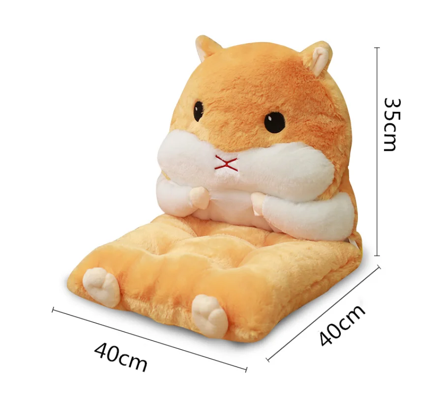 Coussin de chaise de dessin animé mignon, coussin de siège épais pour la décoration de la maison et du bureau, coussin de siège de voiture, oreiller en peluche pour sieste