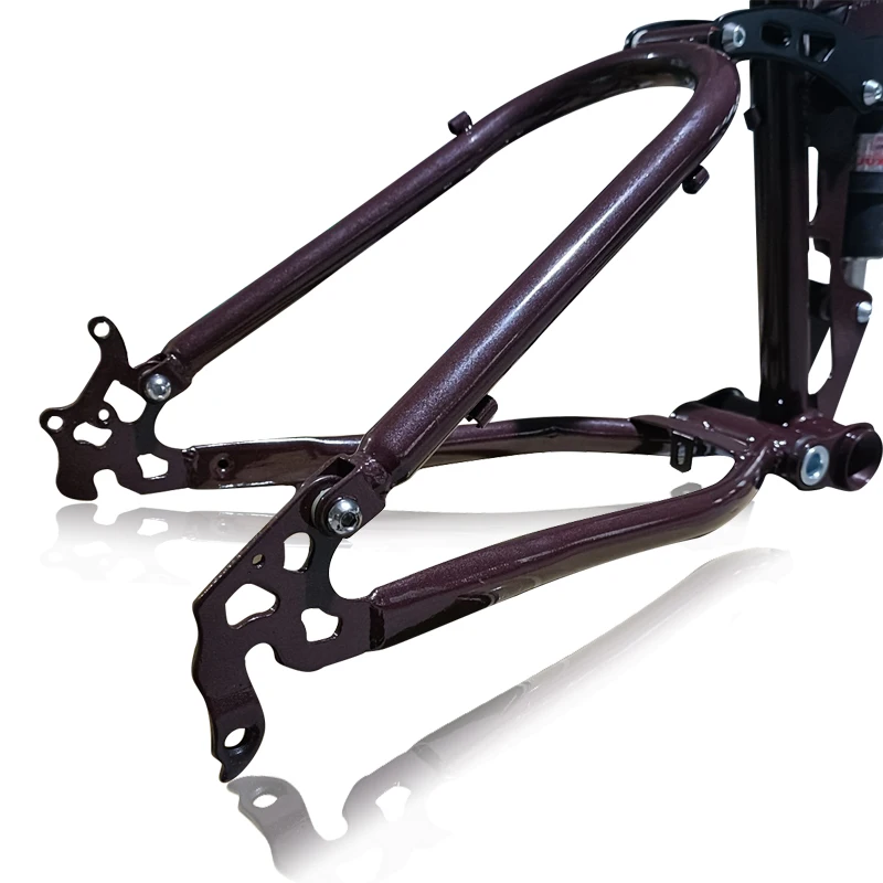 Kalosse 175mm Dropout  20*4.0  Alloy  Full  Suspension  Beach  Bicycle  150MM Travel  Snow  Bike Frame  20  Inch