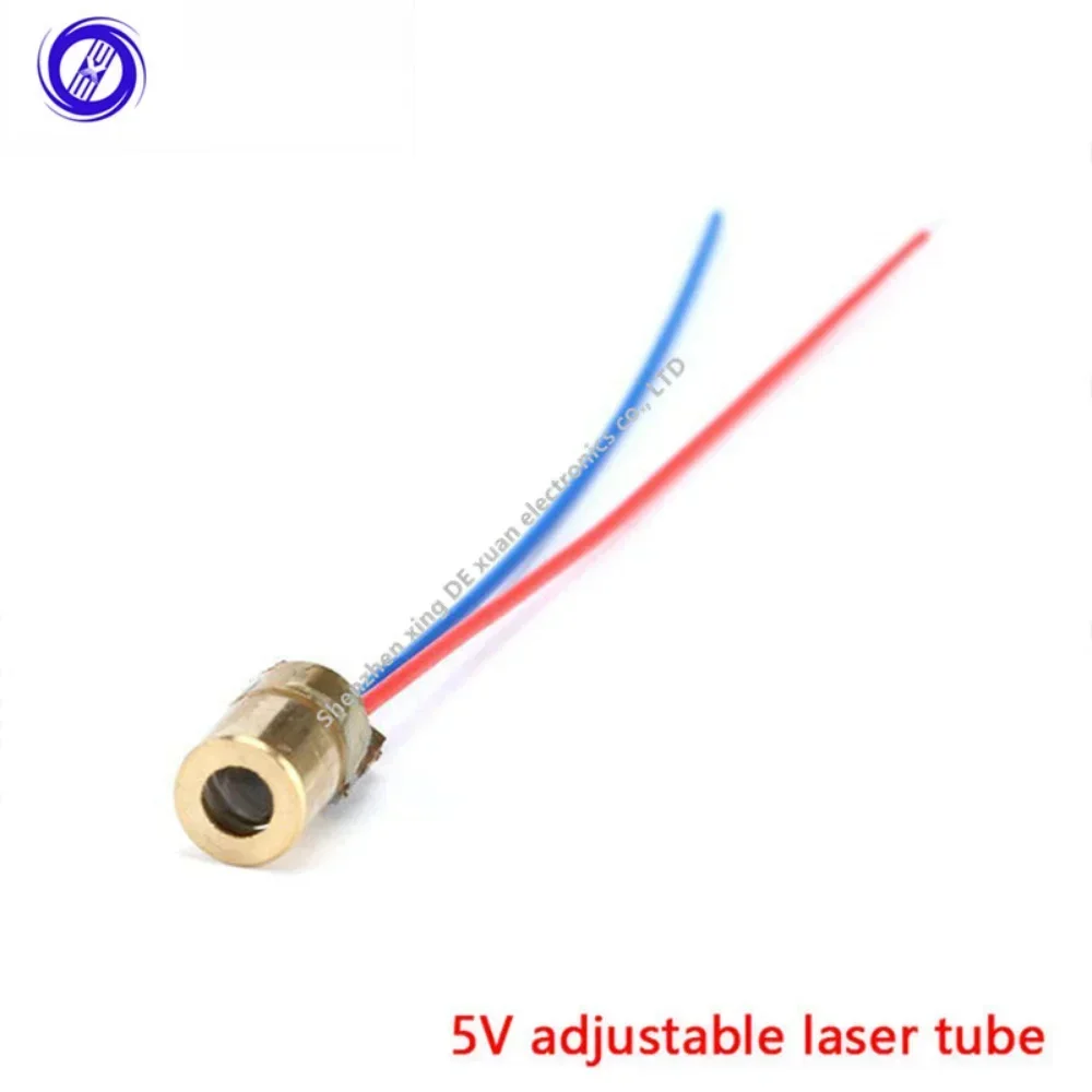 1pcs 650nm 5mW Red Point/Line/Cross Laser Module Head Glass Lens Focusable Focus Adjustable Laser Diode Head Industrial Class