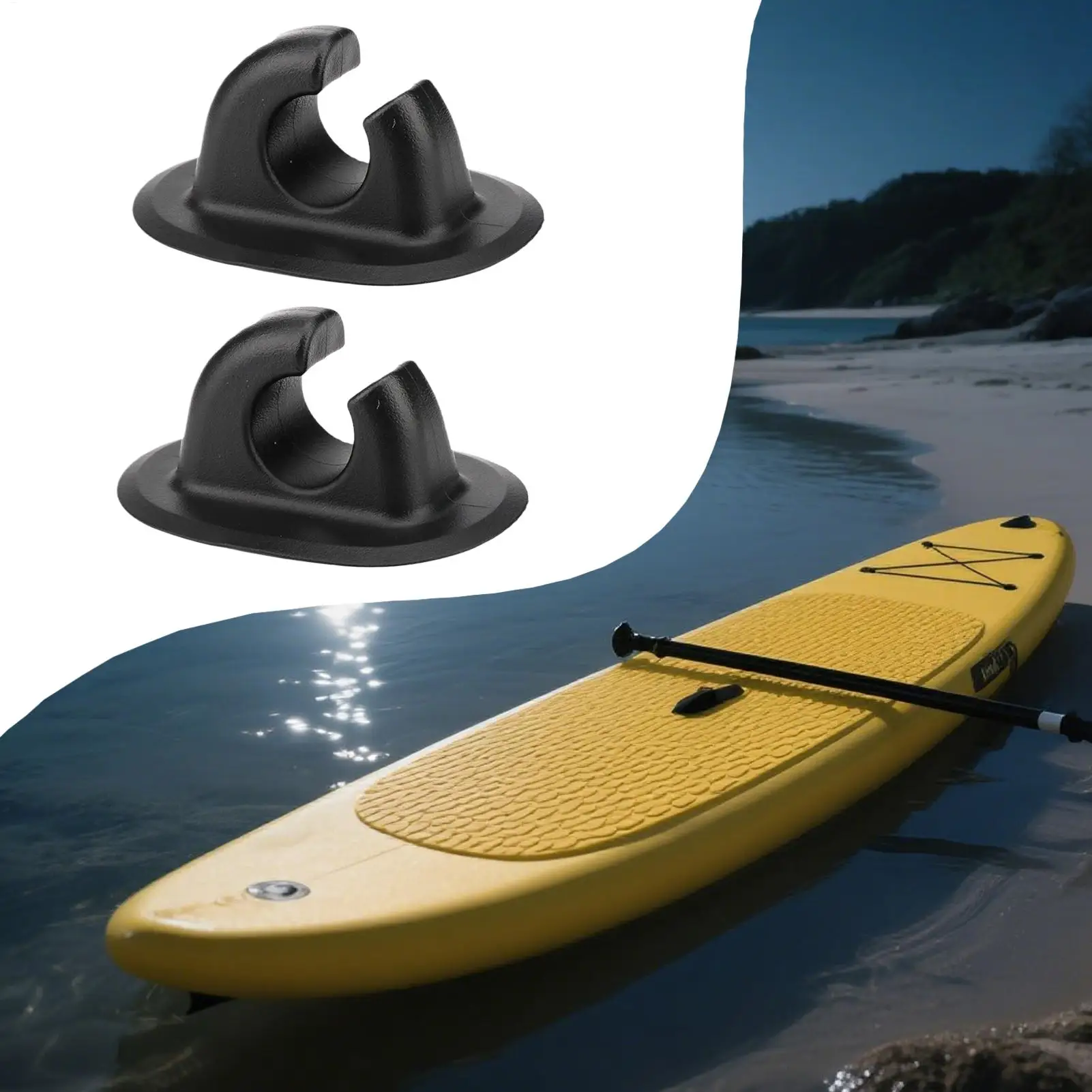 Paddle Holder Boat Motor Fixing Brackets 2 Pieces Tow Lock Attachments for Inflatable Kayak Speedboat Transport Lake Canoeing