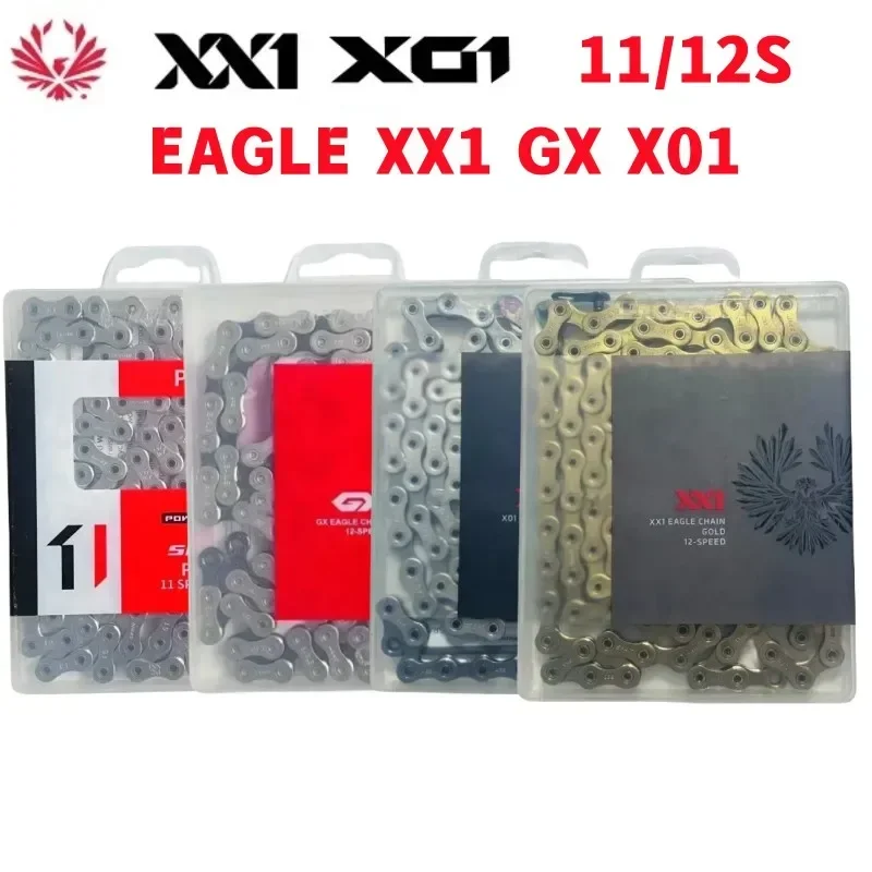 EAGLE X01 XX1 GX 11S/12S Silver Gold MTB Road Bike Chain 12S Silver Power Lock Link GX Eagle 12S Chain Original Bicicle Parts
