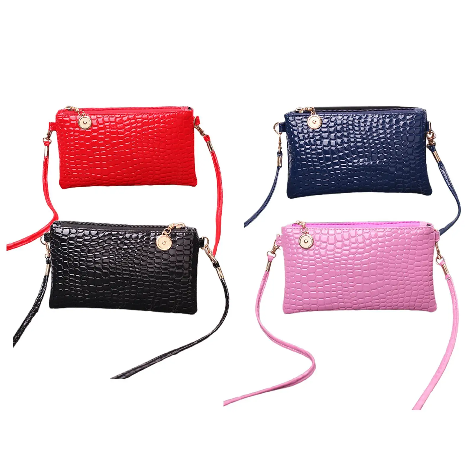 

Женская сумка через плечо из искусственной кожи со съемным ремешком на молнии, сумка через плечо, маленькая сумка-мессенджер, кошелек