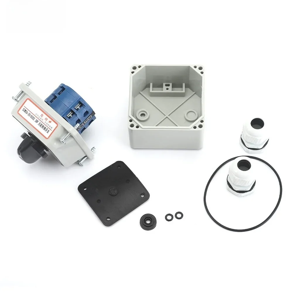 Rotary Changeover Switch SZW26-20 D202.2BF IP66 Sealed Enclosure 20A 440V AC15 240V DC13 Two Section Two Gear Transfer Switch