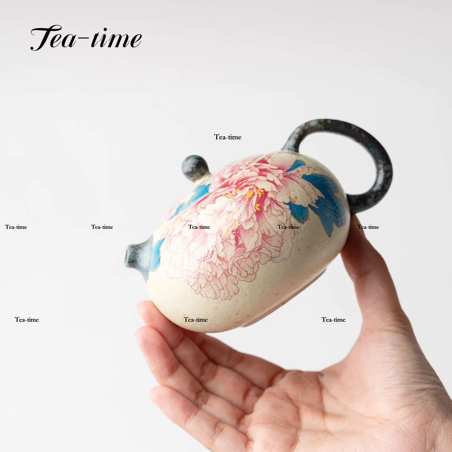 Hand-Painted Red Peony Teapot Ceramic Kettle Chinese Tea Infuser Teapot Tea Accessories Ceramic Pot Oolong Puer Brewing Filter