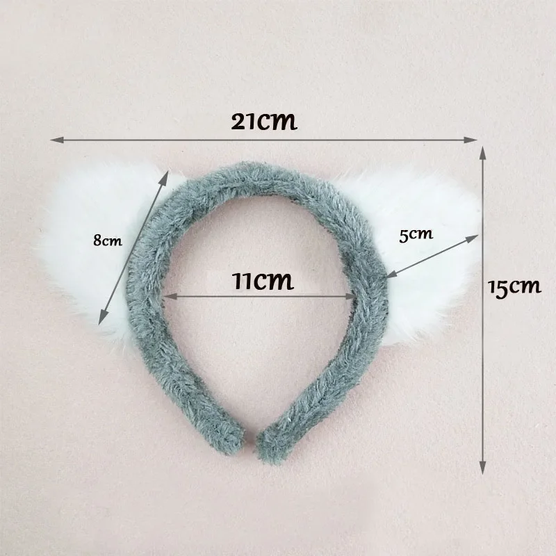 Plush Koala Ear Headband Girls Fashion Hair Hoop Lovely Gift  Party Photo Props Carnival Headwear Decor  Costume Cosplay