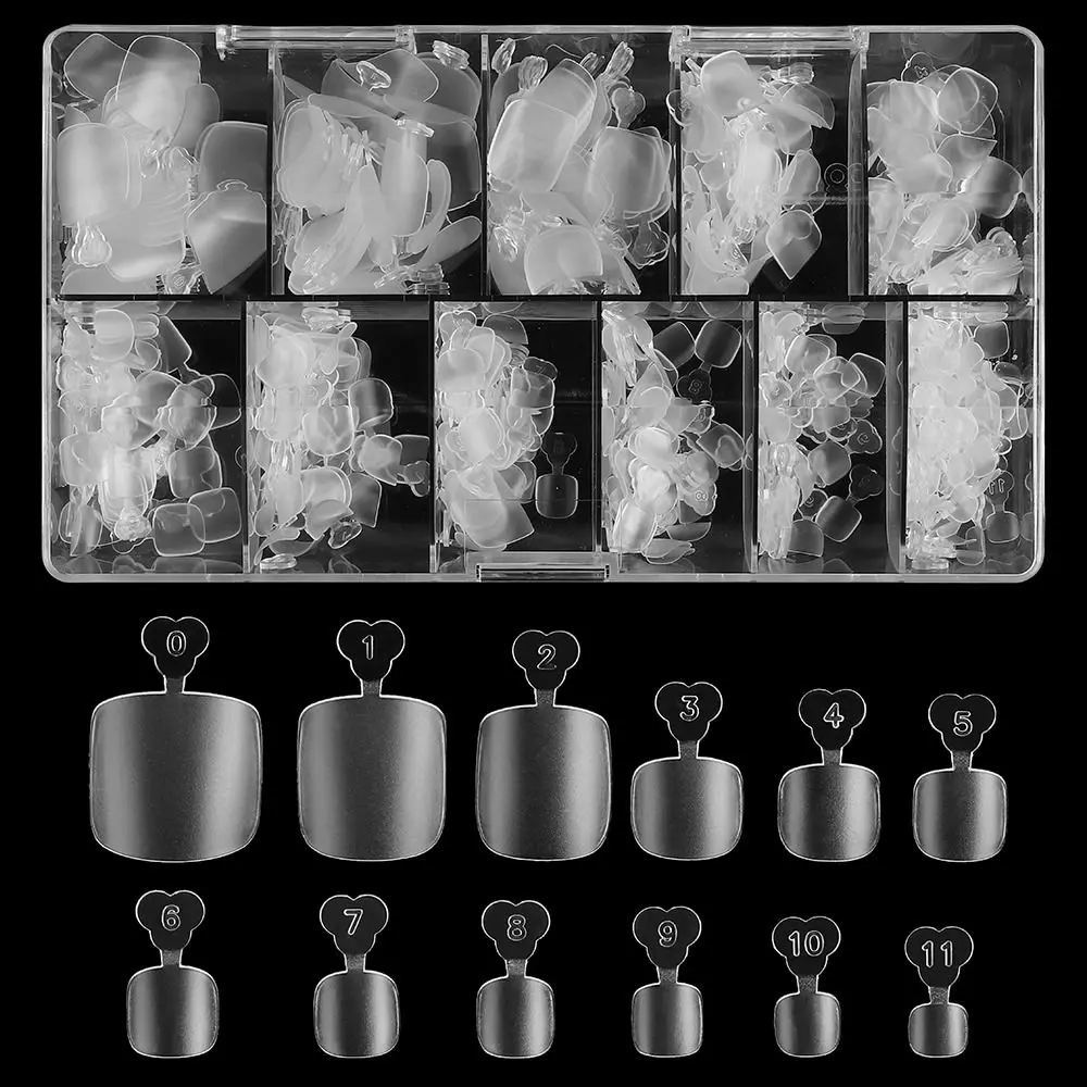 هلام ملحقات الأظافر غطاء كامل أظافر وهمية واضح Traceless تو مسمار نصائح 11 أحجام لينة اضغط على أظافر المنزل DIY بها بنفسك