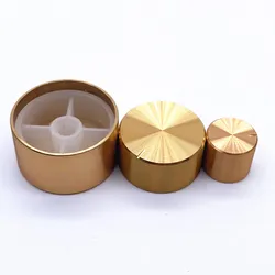 1pcs Gold Aluminum Alloy Potentiometer Knob Cap Encoder Volume Control Audio Knob for 6mm Shaft Hole Knob