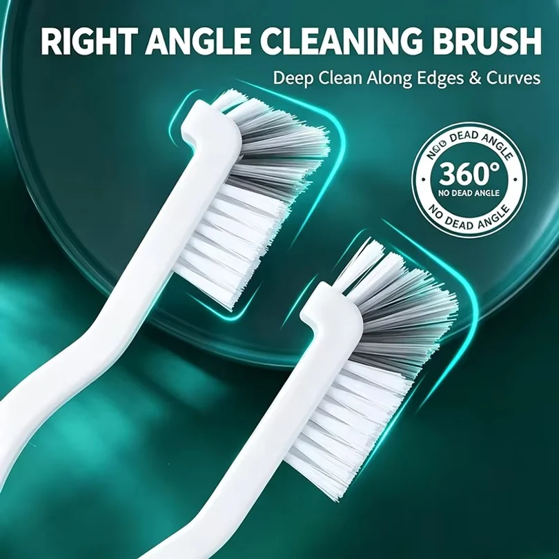 1Pc Cleaning Brush, Multi-Functional No Dead Angle Brushes, Durable Accessory For Kitchen Bathroom Groove Daily Scrubbing QJS004