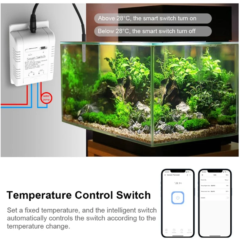 Tuya Wifi Slimme temperatuur-vochtigheidsschakelaar Monitoring Elektriciteitsstatistieken Relais 16A Intelligente thermostaatsensor