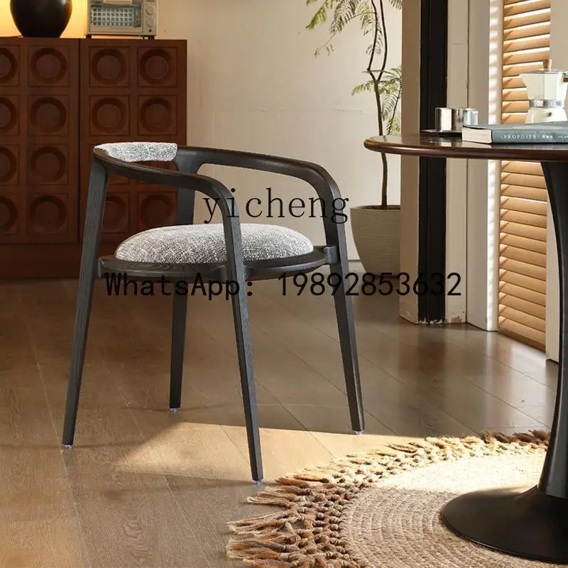 ABC  ash  solid wood tea room tea antique tea chair minimalist smoked dining chair