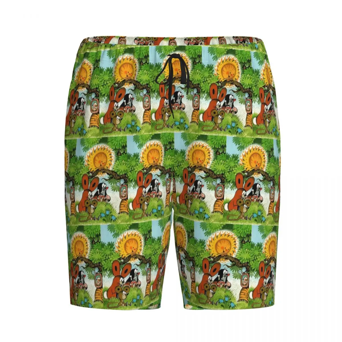 

Мужские пижамные шорты Custom Mole Krtek Cute Little Maulwurf: шорты для сна, домашние штаны, нижняя часть пижамы