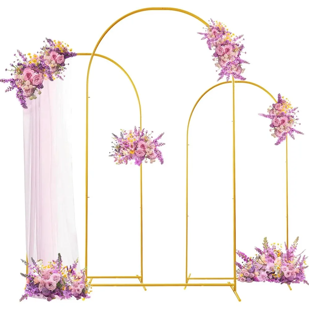 

Metal Arch Backdrop Stand,Wedding Arch Frame,Balloon Stand for Ceremony Birthday Party Baby Shower Graduation Decoration