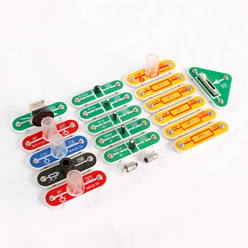 Children Circuit Electronic Parts Resistor Capacitor Electric Lamp Physics Circuit Competition Experiment Material Science Kits