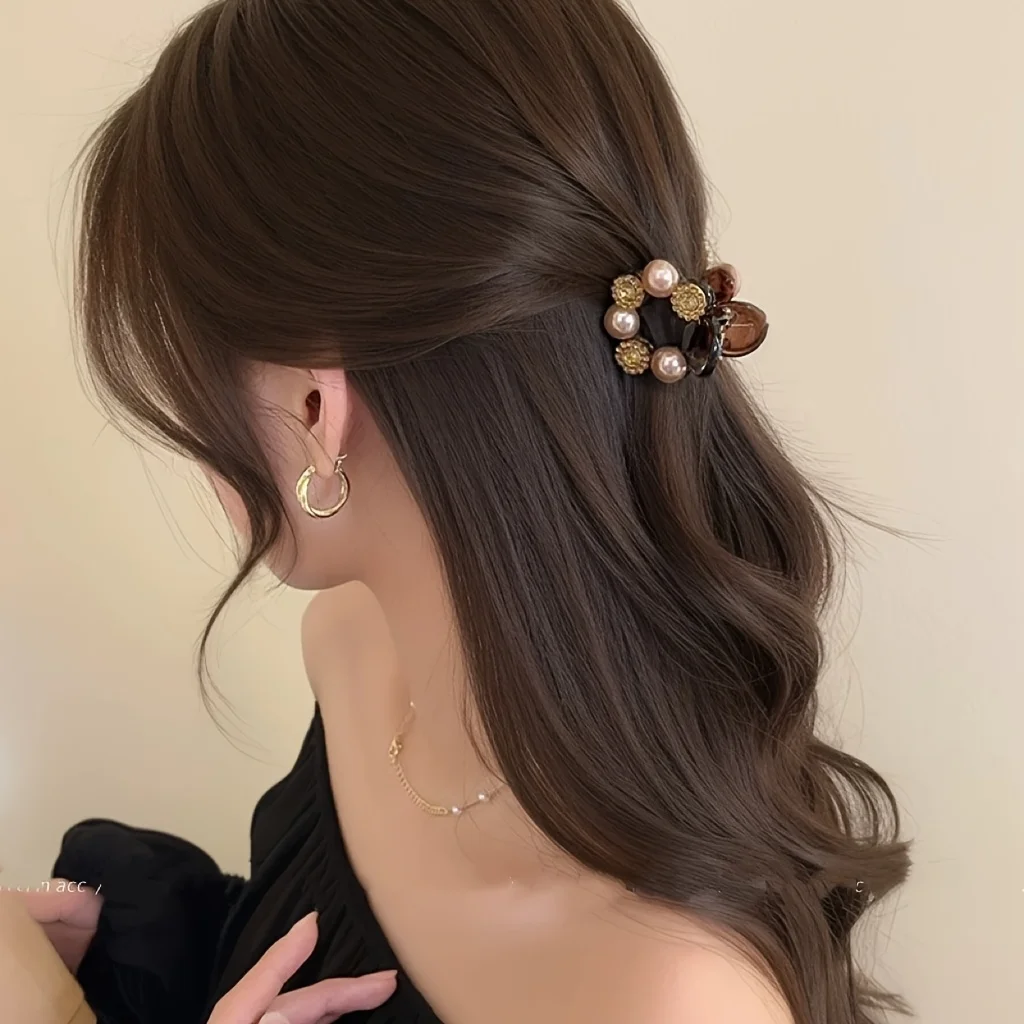 1 Stück Damen-Haarnadel mit hochwertigen Wassertropfen-Verzierungen, schlichte, geschwungene Haaraccessoires. – Detail 9