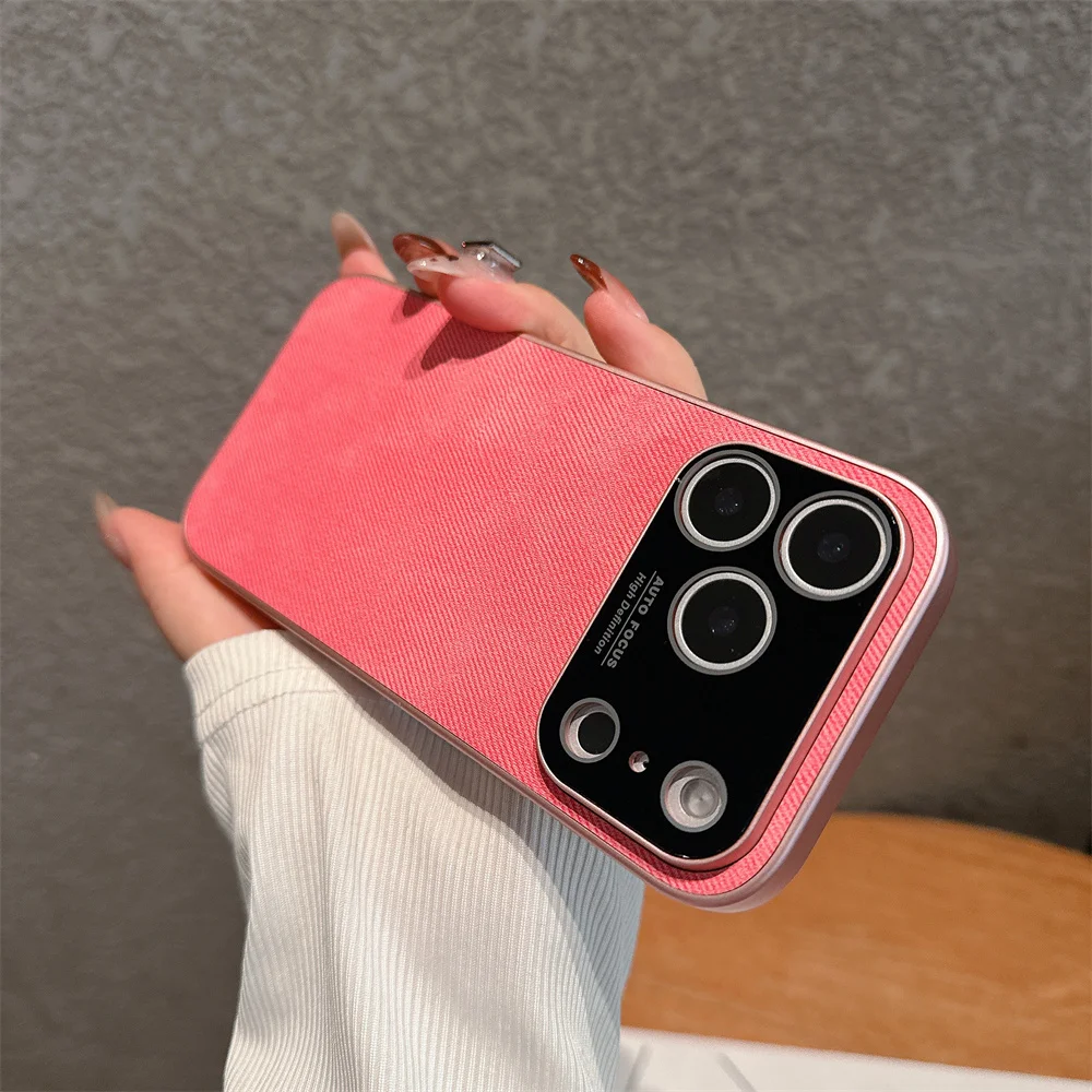 Luxury Flannel Woven Magnetic For Magsafe Case For iPhone 17 Pro Max 16 15 14 13 Matte Wireless Charging Hard Shockproof Cover