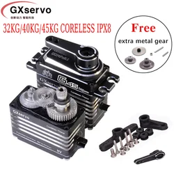 Gxservo interamente in metallo Servo Coreless ad alta velocità 32KG 40KG 45K impermeabile IPX8 ad alta coppia per parti di Robot cingolati RC Xmaxx