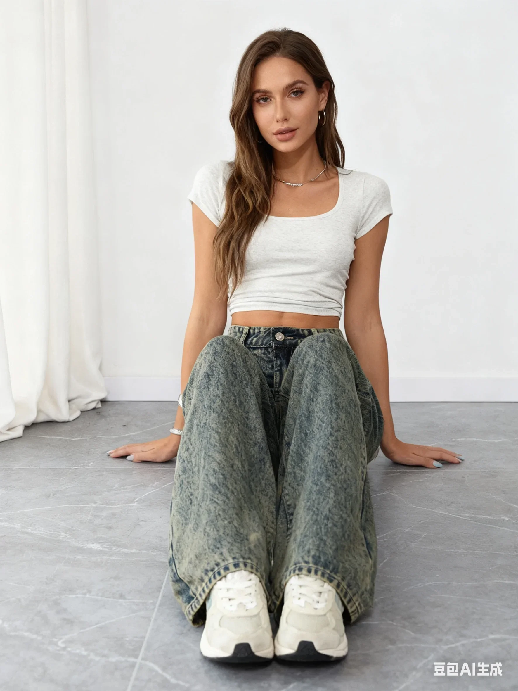 Pantalon en jean Y2K pour femmes, coupe ample, Style de rue, vêtements tendance