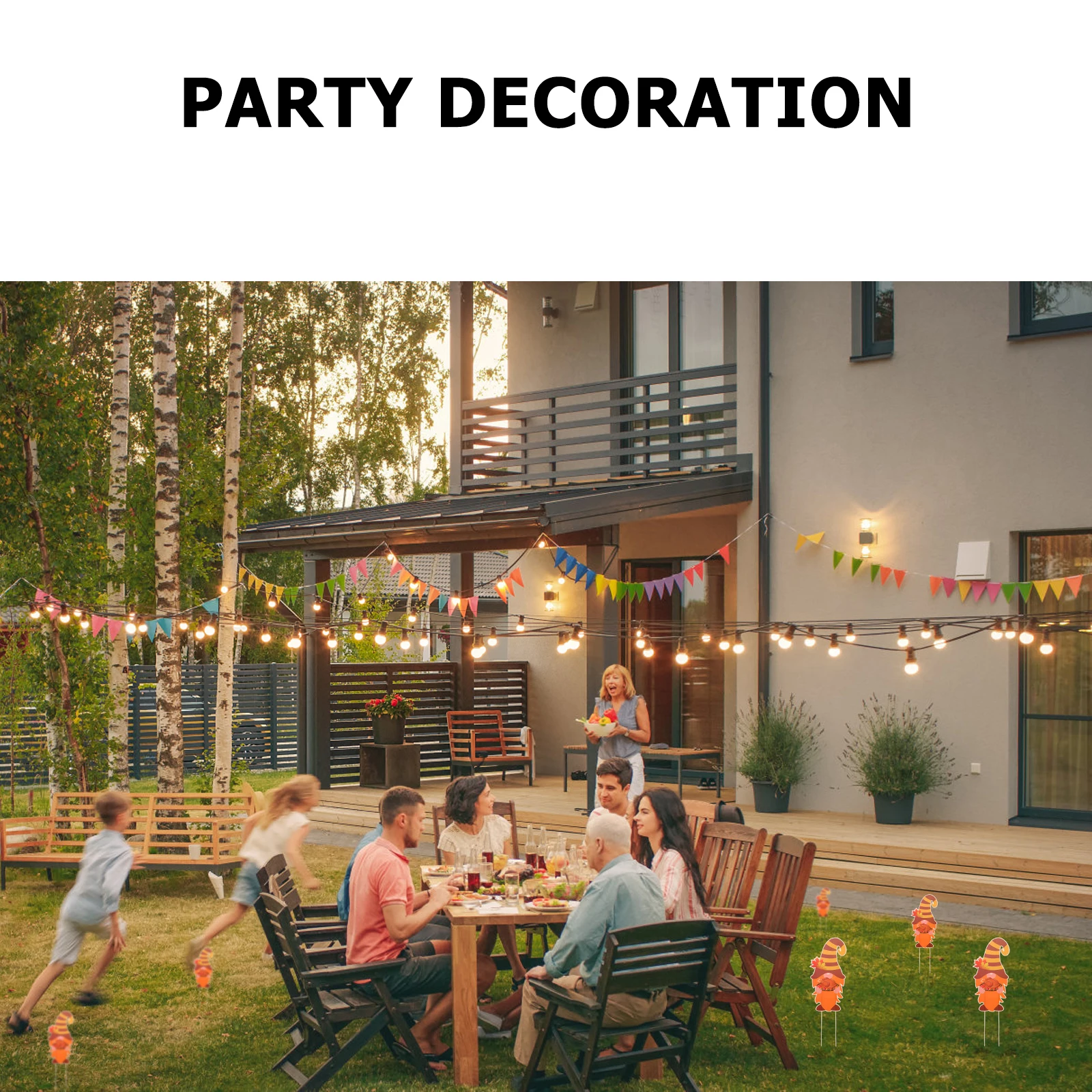 

1pc Garden Insert Board Thanksgiving Lovely Sign Party Decoration Festival Yard Stakes Outdoor Yard Decor Sturdy Plastic Durable