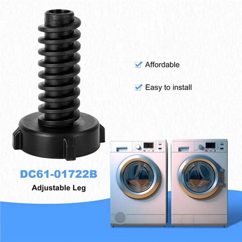 B59B 4pcs DC61-01722B Leveling Legs for Adjustable Washing Machine, Washer Stability Feet Replacement