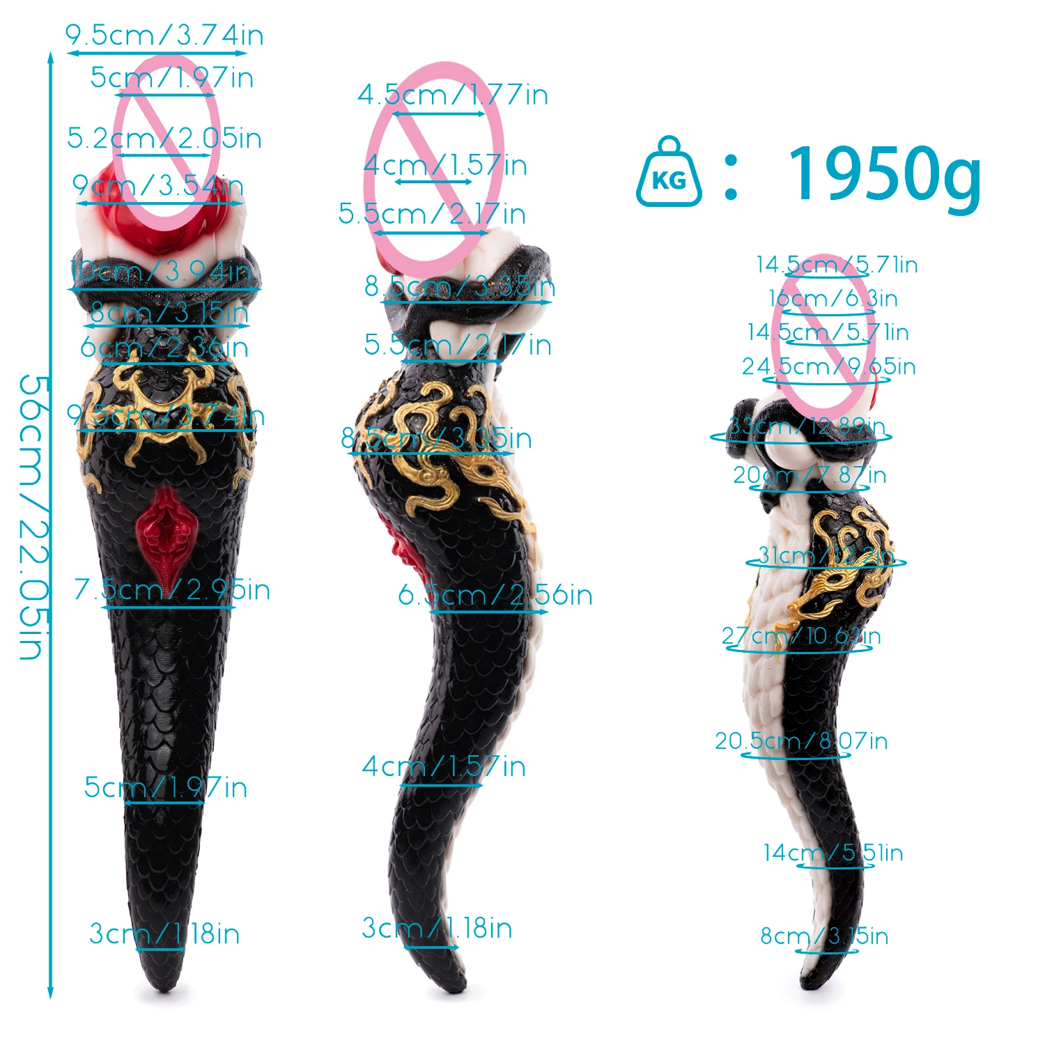 YOCY Liquid Silicon Snake-woman Shape Masturbator 1.95kg Stroker Fantasy Adult Sex Toys for Man Penis Massage Art Toys view 5
