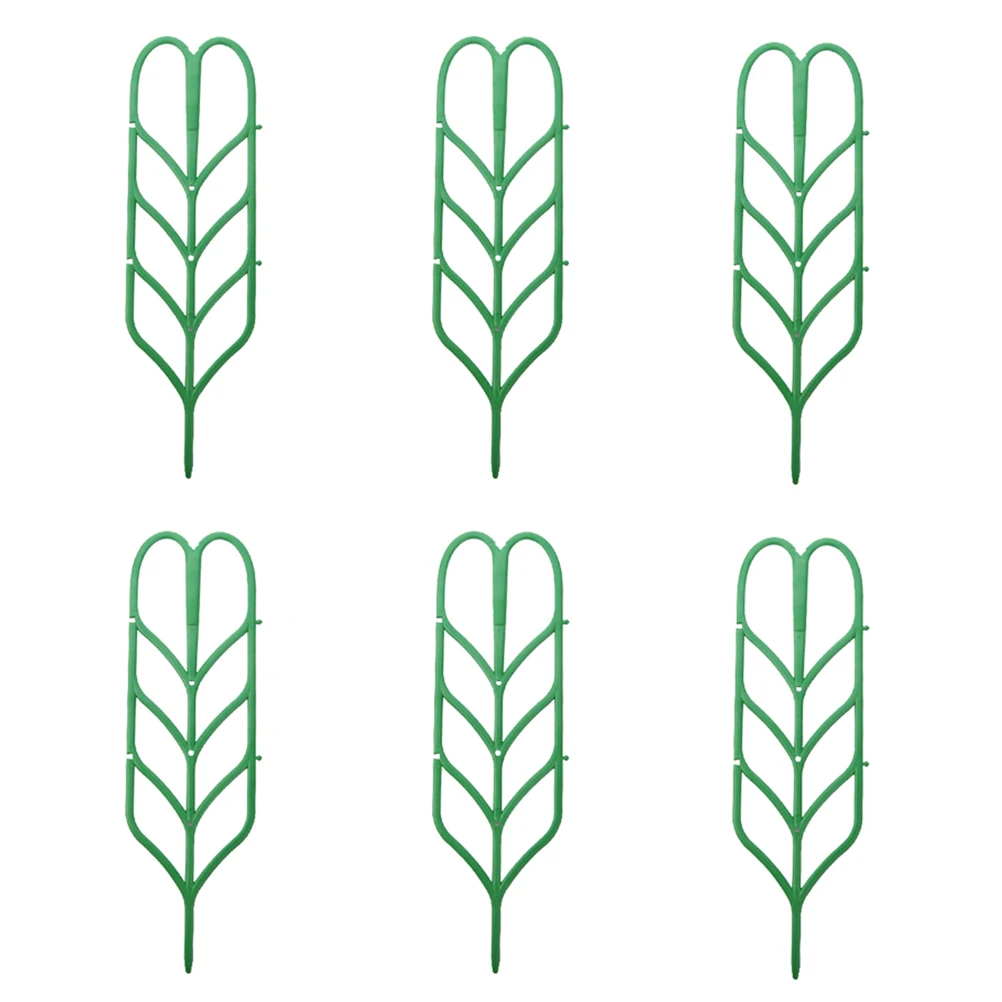 

6 pcs Trellis Garden Climbing Support Plant Pots Trellis Supports Pots Stand Tomato Vine Cage Leaf Frame Outdoor Pp Material