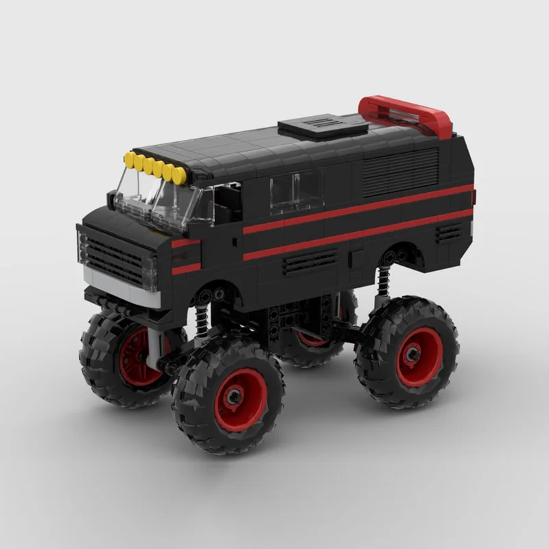 Speed Racing Car Model MOC Building Bricks Monster Truck Van Modular Technology Children Holiday Gifts Assemble Toys Suit