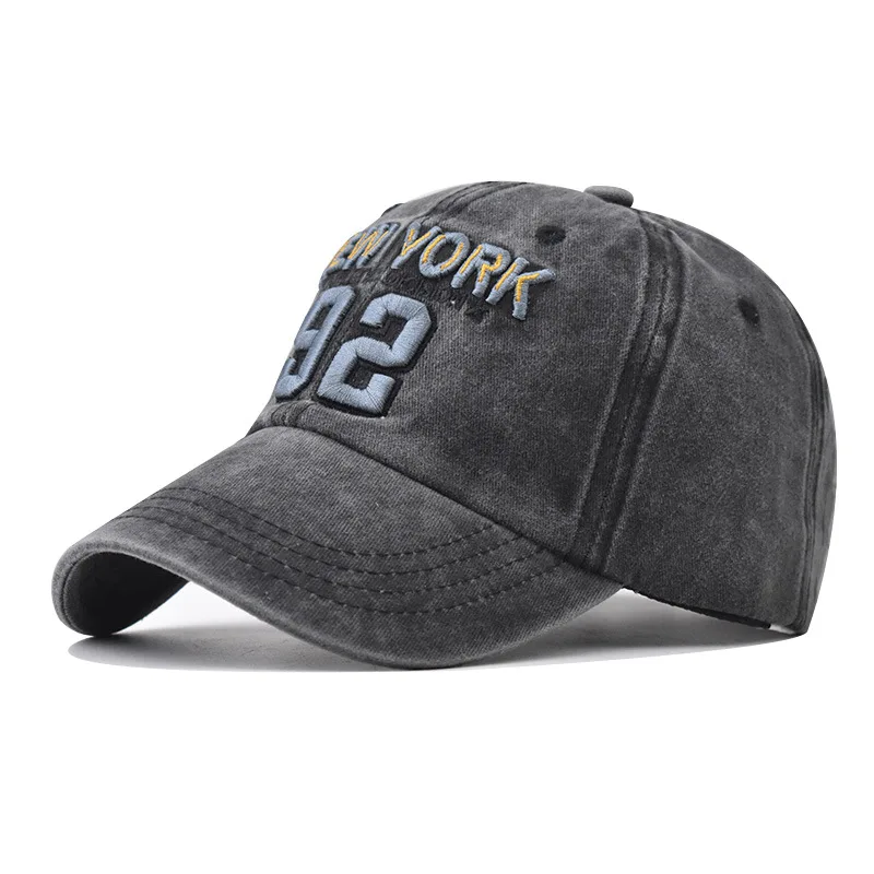 

New Unisex Outdoor NEW YORK Letter Embroidery Baseball Hats Personal Breathable Distress Sunshade Retro Casual Peaked Caps