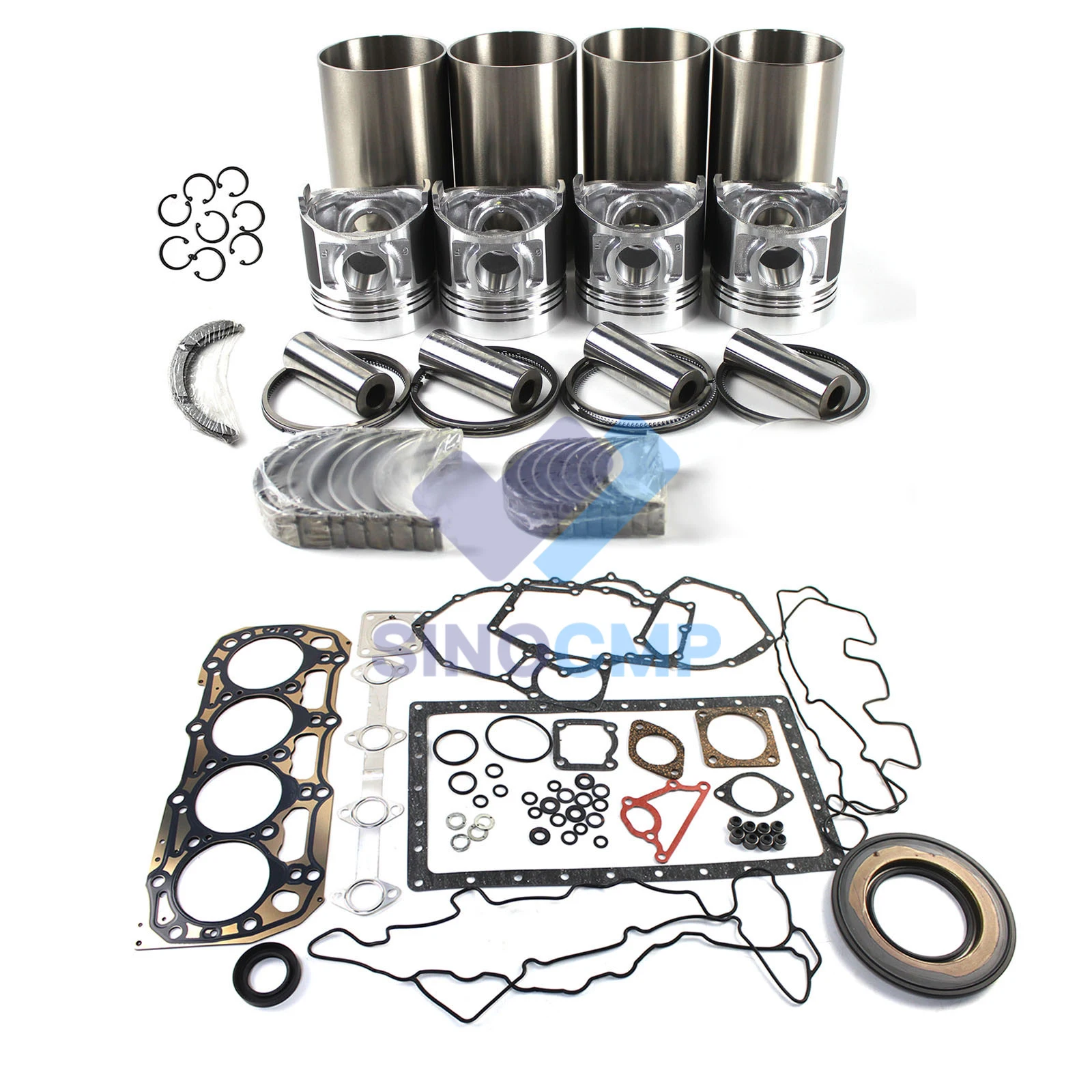 

3024C 3024T 3024CT C2.2T Engine Overhaul Rebuild Kit for Track Loader RC-60 STD Intake & Exhaust Valve Full Overhaul Gasket Kit