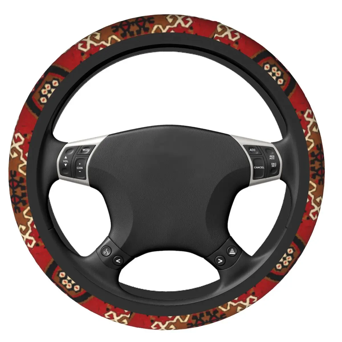 Vintage Kilim Navajo Weave Persian Carpet Steering Wheel Cover for Turkish Steering Wheel Protector Universal Car Accessories