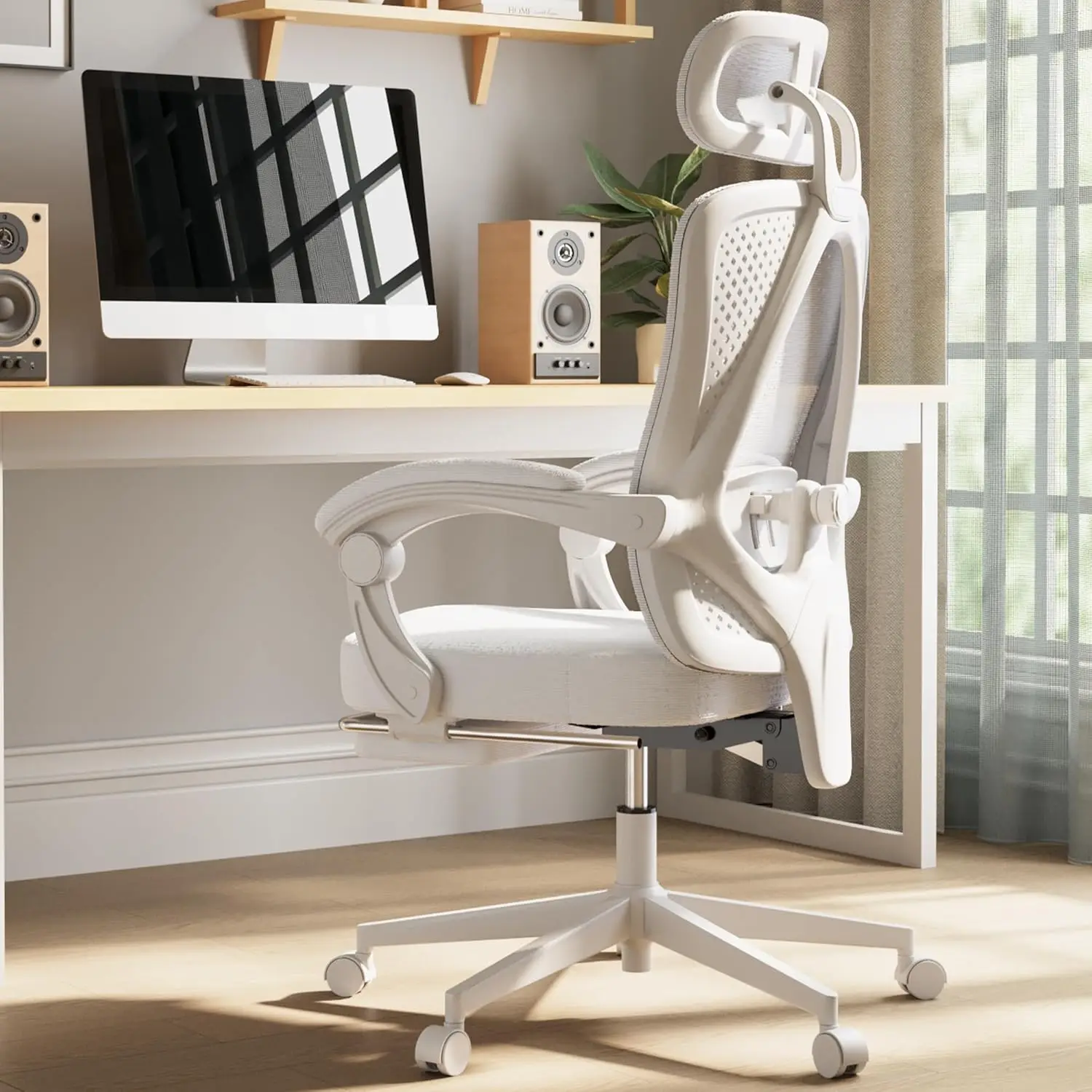 

Ergonomic office chair, breathable mesh computer chair with bagged spring pad