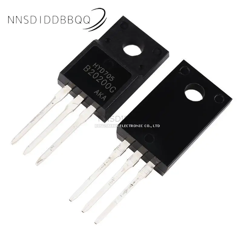 Schottky Diode Plastic Encapsulation Throught Hole MBR20200CT B20200G 20A 200V TO-220 Electronics Components