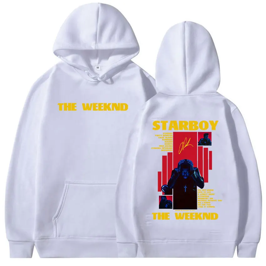 Rapper THE WEEKND STARBOY Album 2025 Merch Hoodie Men Women Harajuku Gothic Hip Hop Fashion Pullover Sweatshirts Fans Streetwear