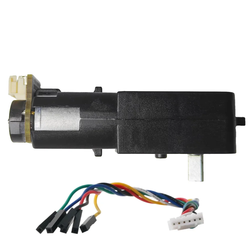 Motor codificador TT totalmente metálico, caja de cambios de alto par 1:90, codificador Hall 12PPR, motorreductor CC de eje metálico, motor de caja de cambios CC de 3-12 V