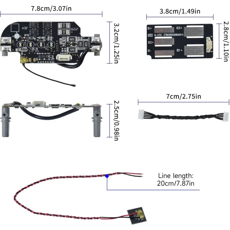 【hot-a69z-】fimi-1080p-4kドローン用バッテリー交換用bms保護ボード修理pcbモジュール