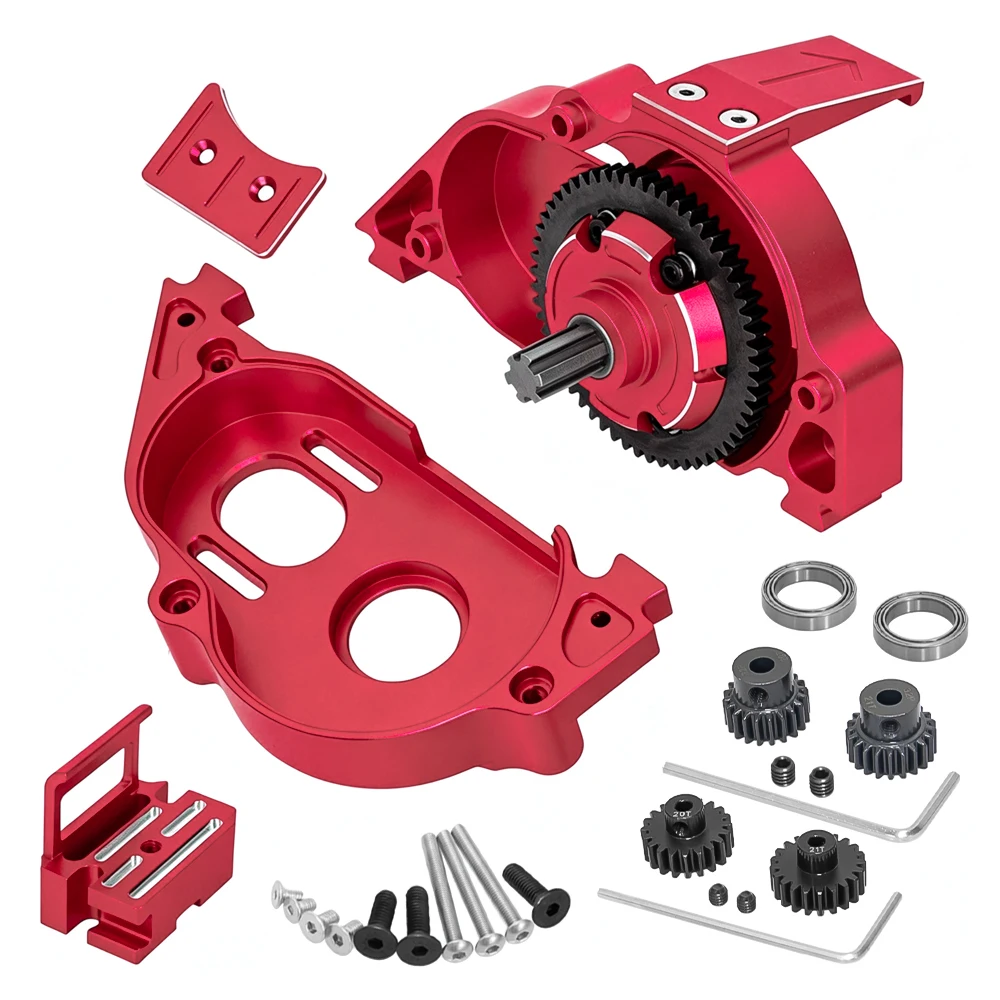 RC 1/8 Arrma Mojave 4S BLX Aluminum Center Gearbox 57T Differential Set 20T 21T Pinion for 1/10 Kraton Outcast 4S BLX