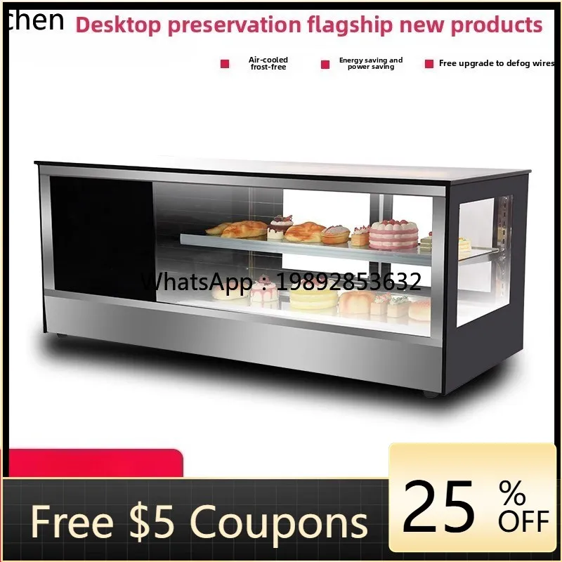 

Sushi Display Cabinet Small Desktop Refrigerated Cake Commercial Fruit Dessert Deli Sashimi Fresh-keeping Milk Tea Bar