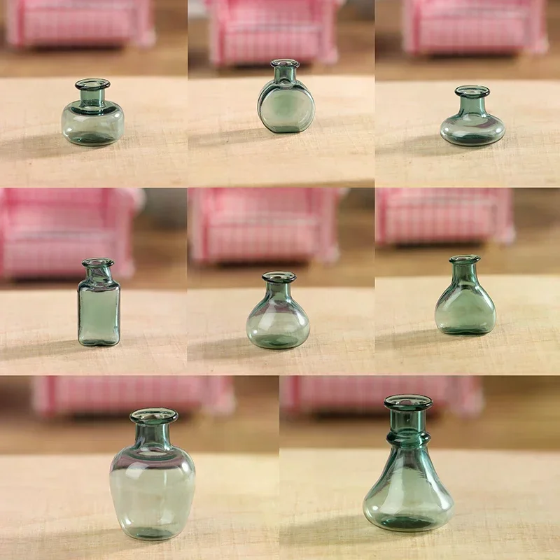1Pc 1:12 Dollhouse Miniature Glass Vase Flower Arranger Storage Jar Flowerpot Home Garden Decor Doll House Accessories