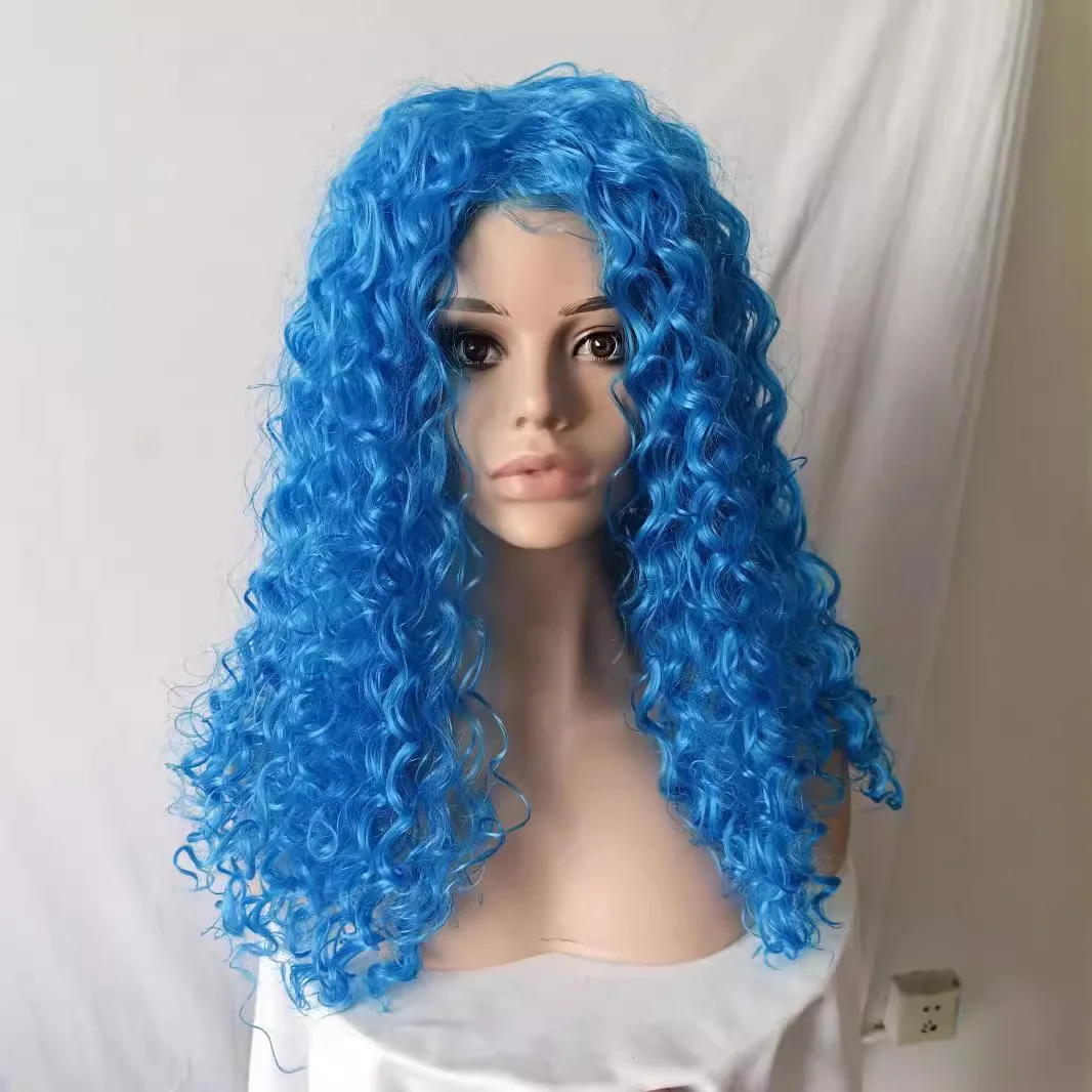 perruque-synthetique-bleue-bouclee-pour-cosplay-cheveux-courts-ondules-inspires-de-l'anime-fibre-resistante-a-la-chaleur-de-longueur-moyenne-pour-fete