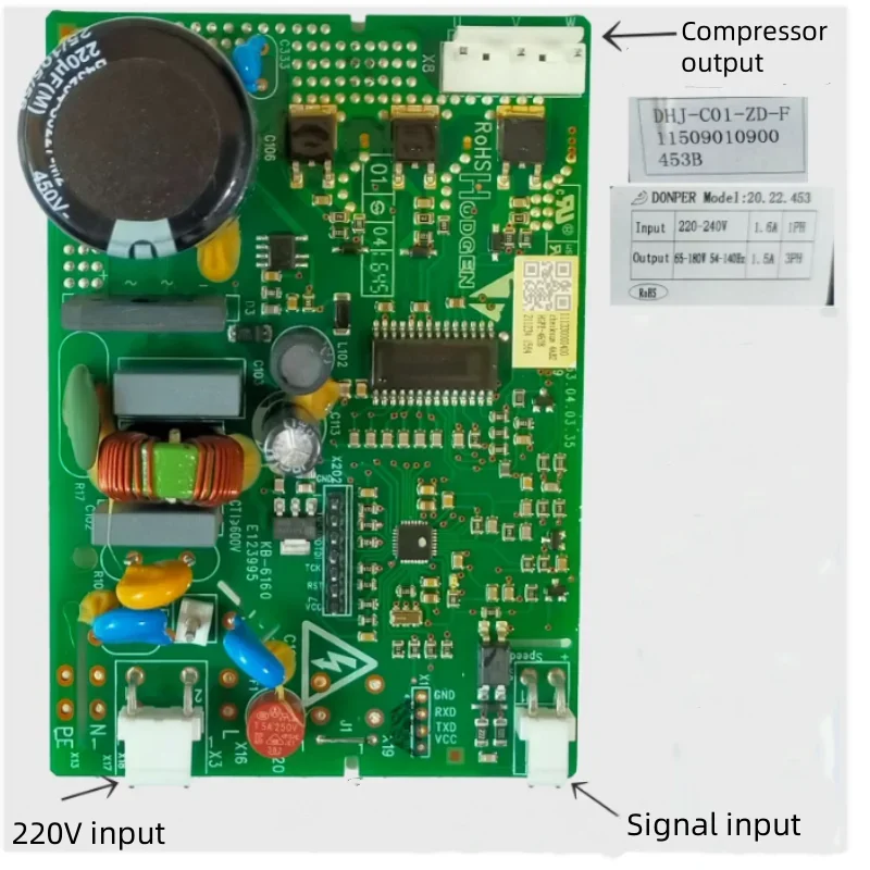 composant-de-dhj-c01-zd-f-de-carte-d'entrainement-a-frequence-variable-de-compresseur-de-refrigerateur-nouveau