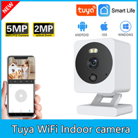 Tyua Baby Monitor Mini WiFi IP 5MP Camera Indoor Wireless Home Security Auto Tracking Color Night Vision 2MP CCTV Camera