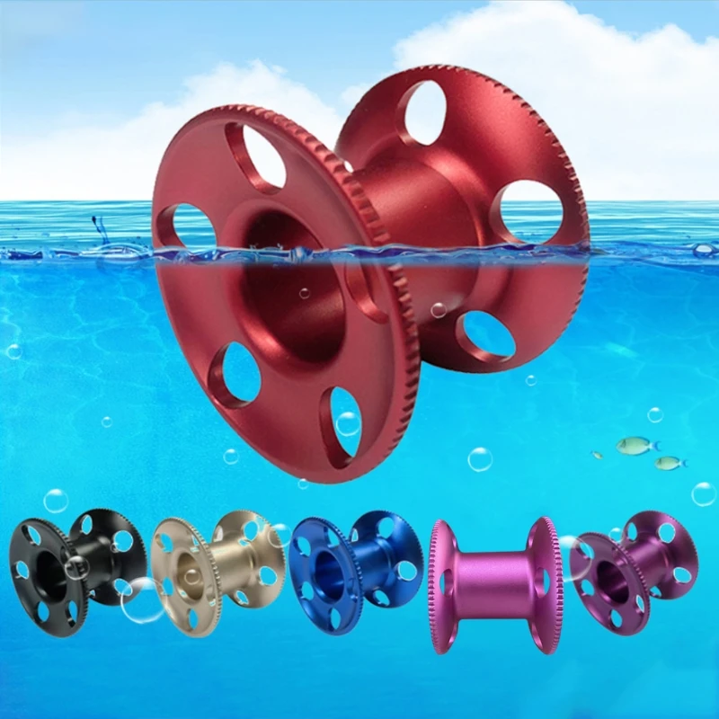 DX62 Diving Spool Reel Aluminium Alloy Diving Reel Compact Finger Spool Reel Plastic Diver Underwater Diving Finger Spool