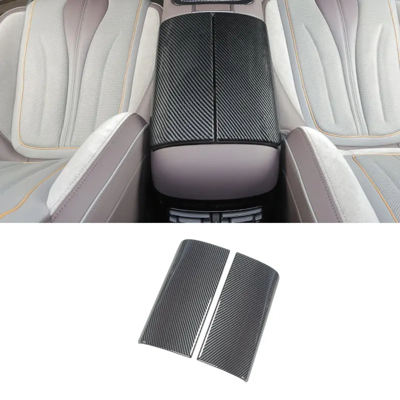 Car Center Armrest Panel Storage Cover Trims for Byd Frigate Corvette 07 2023 2024 2025 Carbon Fiber Accessories Kit Auto Part