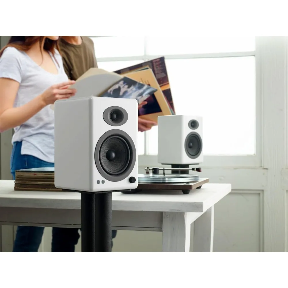 

A5+ Wireless Bluetooth Bookshelf Speakers - Premium 150W Stereo Speakers for Music, Gaming, Turntables